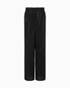 Giorgio Armani Wide-leg Silk Trousers With Embroidery In Pattern
