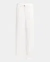 Giorgio Armani Wide Leg Stretch-cotton Jeans