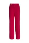 Giorgio Armani High Waist Wide Leg Trousers With Golden Buttons In Fucsia