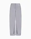 Giorgio Armani Wide-leg Trousers In Checked Brushed Linen