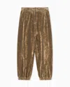 Giorgio Armani Wide-leg Velvet Trousers In Multi