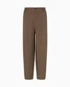 Giorgio Armani Wide-leg Viscose Trousers In Sand