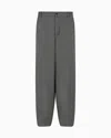Giorgio Armani Wide-leg Viscose Trousers In Gray