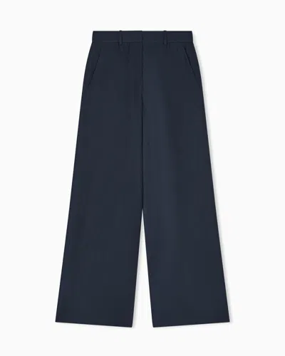 Giorgio Armani Wide-legged Linen Trousers In Multi