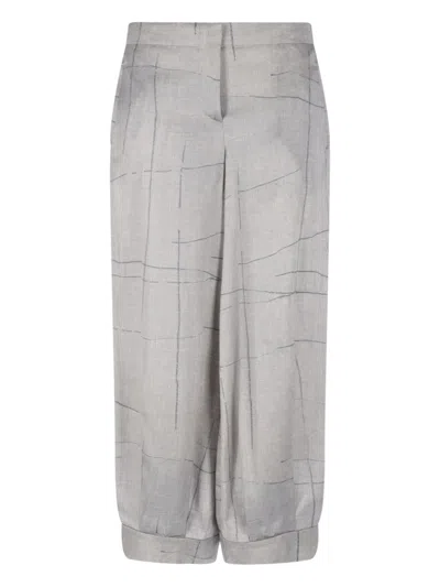Giorgio Armani Wide Pants In Gray