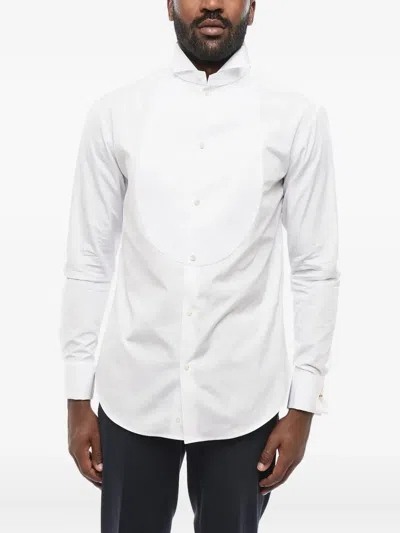 Giorgio Armani Wingtip-collar Buttoned Shirt In White