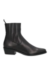 Giorgio Armani Woman Ankle Boots Black Size 8 Calfskin In Black