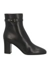 Giorgio Armani Woman Ankle Boots Black Size 8 Lambskin In Black