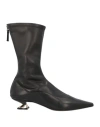 Giorgio Armani Woman Ankle Boots Black Size 8 Leather In Black