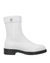 Giorgio Armani Woman Ankle Boots Light Grey Size 8 Leather In Grey