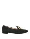 Giorgio Armani Woman Loafers Black Size 7 Leather In Black