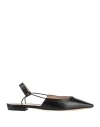 Giorgio Armani Woman Ballet Flats Black Size 8 Leather