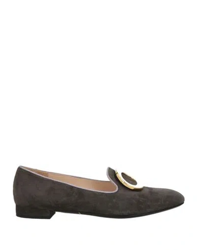 Giorgio Armani Woman Ballet Flats Charcoal Size 7 Leather In Grey