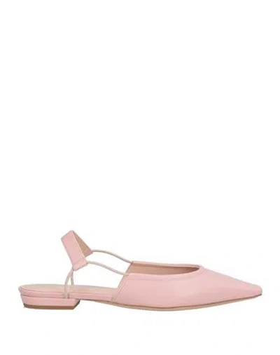 Giorgio Armani Woman Ballet Flats Pink Size 8 Leather