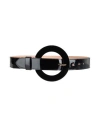 Giorgio Armani Woman Belt Black Size 34 Calfskin In Black