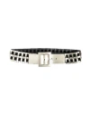 Giorgio Armani Woman Belt Platinum Size 36 Viscose, Cupro, Calfskin In Grey