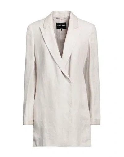 Giorgio Armani Woman Blazer Beige Size 10 Linen