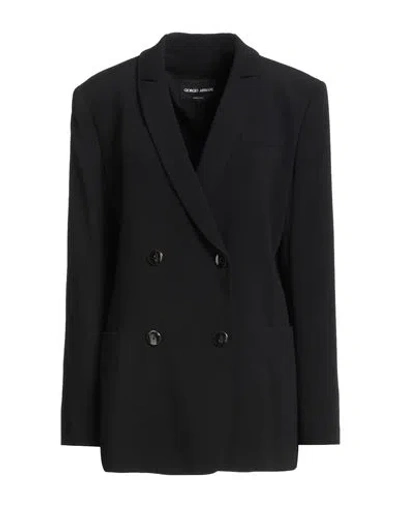 Giorgio Armani Woman Blazer Black Size 2 Viscose, Elastane