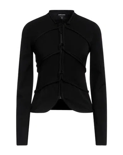 Giorgio Armani Woman Blazer Black Size 6 Viscose, Polyester, Polyamide, Elastane