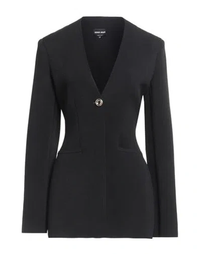 Giorgio Armani Woman Blazer Black Size 8 Viscose, Polyester, Polyamide, Elastane