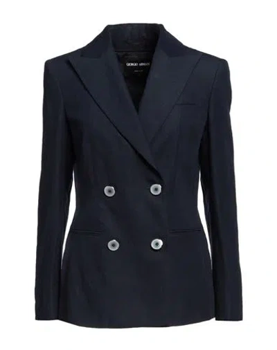 Giorgio Armani Woman Blazer Midnight Blue Size 10 Linen