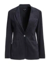 Giorgio Armani Woman Blazer Midnight Blue Size 12 Polyester, Elastane, Viscose, Polyamide In Blue