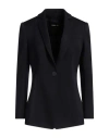 Giorgio Armani Woman Blazer Midnight Blue Size 12 Wool In Blue