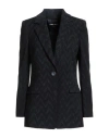 Giorgio Armani Woman Blazer Midnight Blue Size 8 Polyester In Black