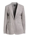 Giorgio Armani Woman Blazer Taupe Size 8 Polyester, Elastane, Viscose, Polyamide In Gray