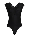 Giorgio Armani Woman Bodysuit Black Size 4 Viscose, Elastane In Black