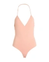 Giorgio Armani Woman Bodysuit Blush Size 10 Polyamide, Elastane In Pink