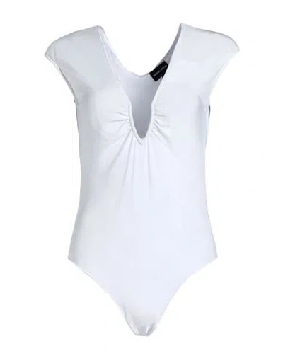 Giorgio Armani Woman Bodysuit Light Grey Size 4 Viscose, Elastane