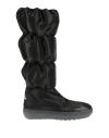 Giorgio Armani Woman Boot Black Size 8 Polyester, Polyamide, Silk, Cow Leather In Black