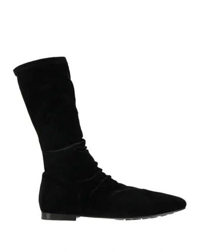 Giorgio Armani Woman Boot Black Size 8 Textile Fibers In Multi