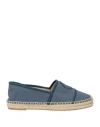Giorgio Armani Woman Espadrilles Slate Blue Size 8 Textile Fibers In Blue