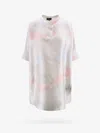 Giorgio Armani Oversized Printed Silk Blouse In Multicolor
