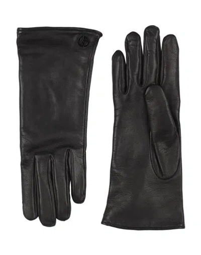 Giorgio Armani Woman Gloves Black Size L Lambskin