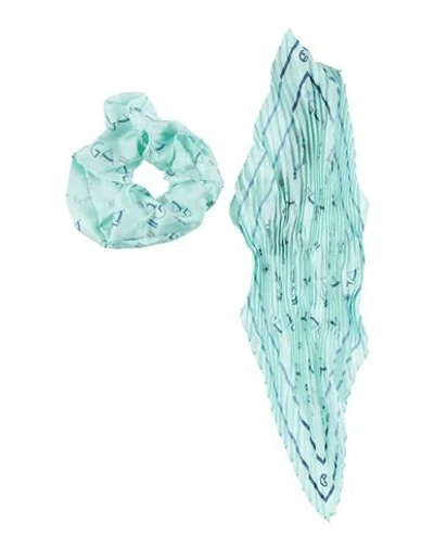 Giorgio Armani Woman Hair Accessory Turquoise Size - Silk In Blue