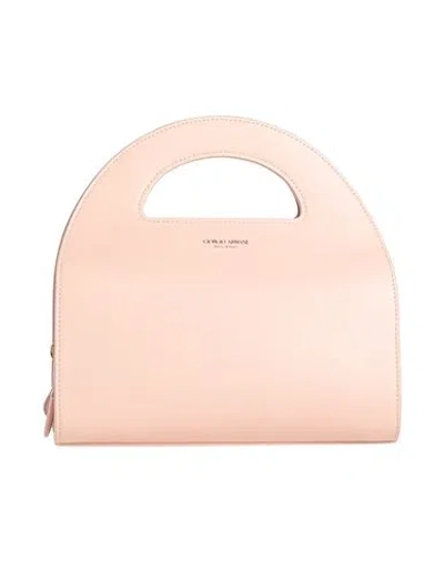 Giorgio Armani Woman Handbag Blush Size - Calfskin In Pink