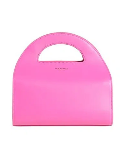 Giorgio Armani Woman Handbag Fuchsia Size - Calfskin In Pink
