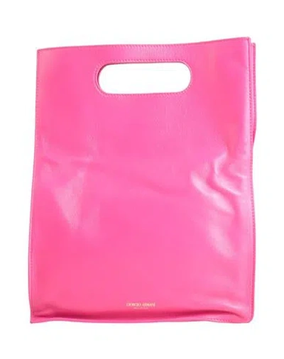 Giorgio Armani Woman Handbag Fuchsia Size - Lambskin In Pink