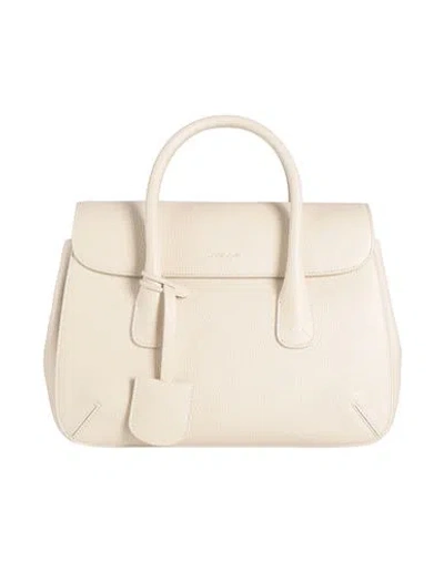 Giorgio Armani Woman Handbag Ivory Size - Cow Leather In White