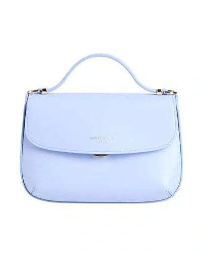 Giorgio Armani Woman Handbag Light Blue Size - Calfskin