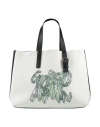 Giorgio Armani Woman Handbag White Size - Textile Fibers, Leather