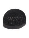 Giorgio Armani Woman Hat Black Size 7 ⅛ Hemp, Cotton, Polyester, Polyamide In Black