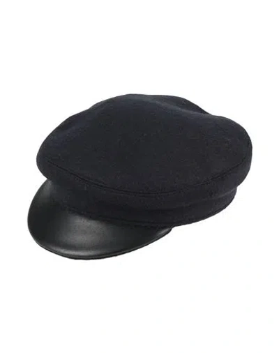Giorgio Armani Woman Hat Black Size 7 ⅛ Wool, Lambskin