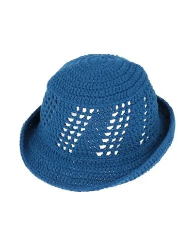 Giorgio Armani Woman Hat Light Blue Size 7 Cotton