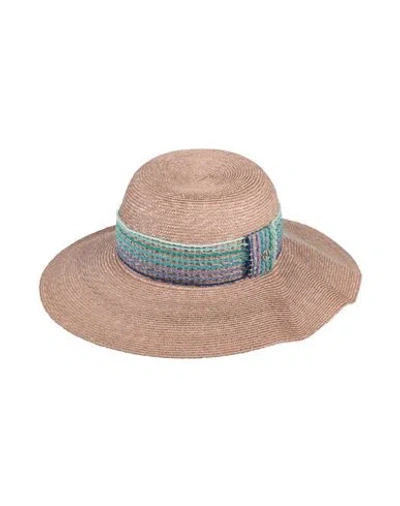 Giorgio Armani Woman Hat Light Brown Size 7 Straw In Beige