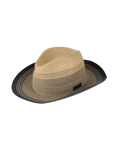 Giorgio Armani Woman Hat Midnight Blue Size 7 ¼ Paper Yarn, Polyester, Leather