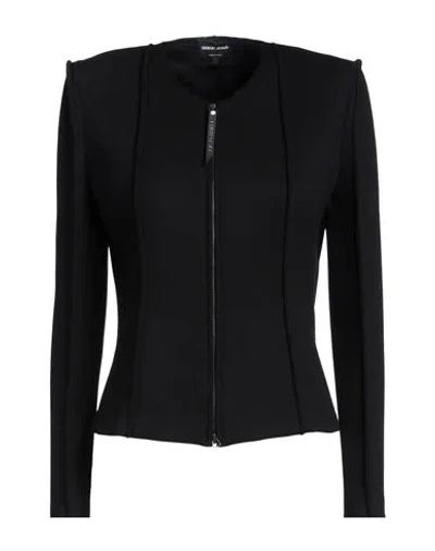 Giorgio Armani Woman Jacket Black Size 10 Virgin Wool, Elastane